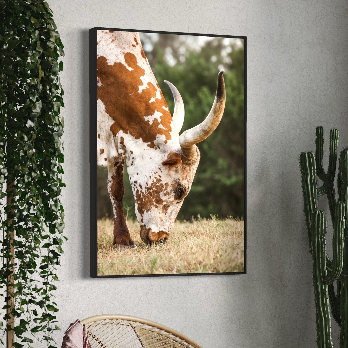 Vertical Longhorn Canvas Print Wall Art Teri James Photography