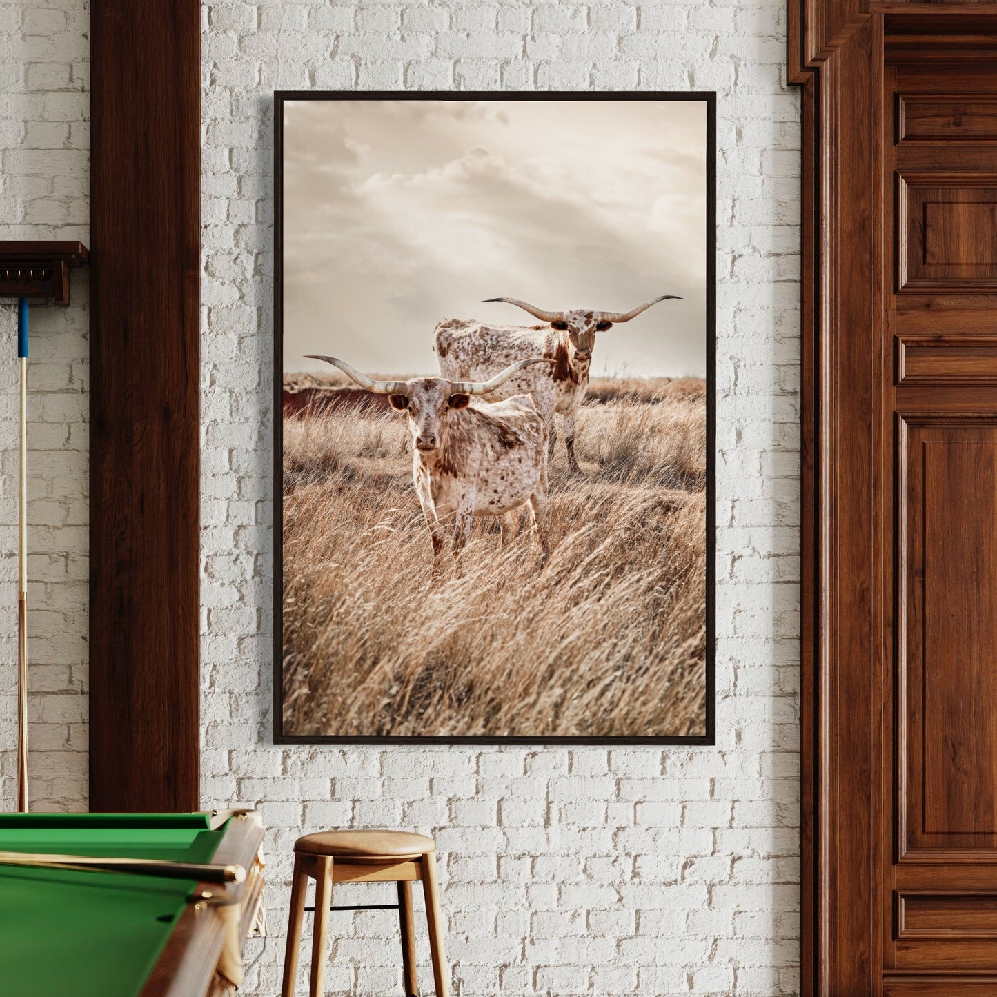 Vertical Longhorn Canvas Print Wall Art Teri James Photography